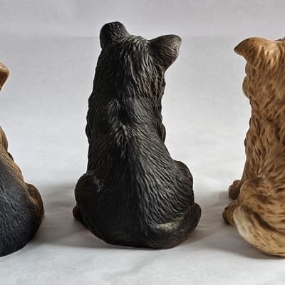 Vintage Homco Assorted Dog Puppy Figurines 8828 Set of 3 Collie Shepherd Beagle - Thumbnail 7