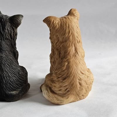 Vintage Homco Assorted Dog Puppy Figurines 8828 Set of 3 Collie Shepherd Beagle - Thumbnail 8