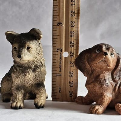 Vintage Homco Assorted Dog Puppy Figurines 8828 Set of 2 Shepherd Dachshund - Thumbnail 12
