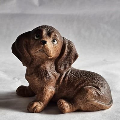 Vintage Homco Assorted Dog Puppy Figurines 8828 Set of 2 Shepherd Dachshund - Thumbnail 4