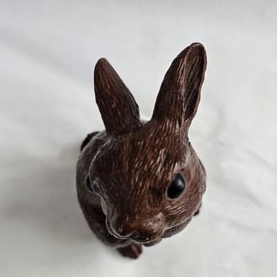 Vintage Red Mill Handcrafted Pecan Shell Bunny Rabbit Figurine 4" Tall - Thumbnail 5