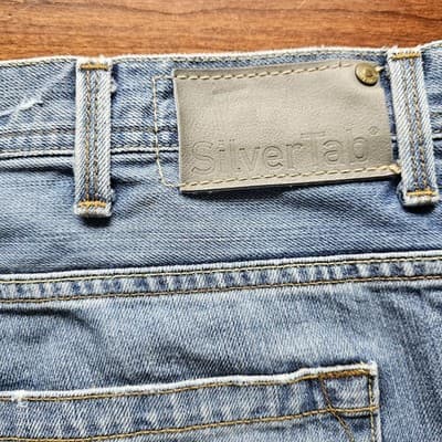 Levis Silvertab W40 L34 Med Wash Blue Jeans Loose Fit Baggy Skater - Thumbnail 5