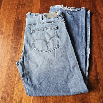 Levis Silvertab W40 L34 Med Wash Blue Jeans Loose Fit Baggy Skater - Thumbnail 17