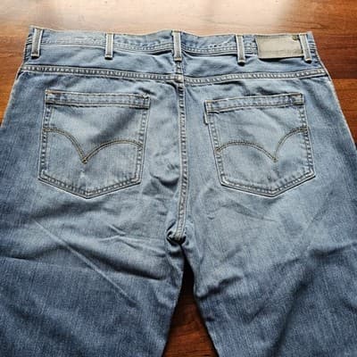 Levis Silvertab W40 L34 Med Wash Blue Jeans Loose Fit Baggy Skater - Thumbnail 4