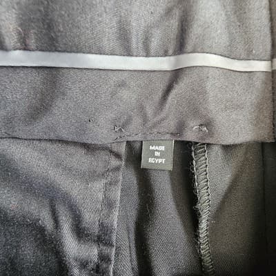 Armani Exchange Men's Long Slacks Black Pants 34W Wool Inseam 32 - Thumbnail 7