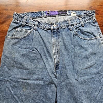 Levis Silvertab W40 L34 Light Wash Blue Jeans Loose Fit Baggy Skater - Thumbnail 2