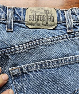 Levis Silvertab W40 L34 Light Wash Blue Jeans Loose Fit Baggy Skater - Thumbnail 6