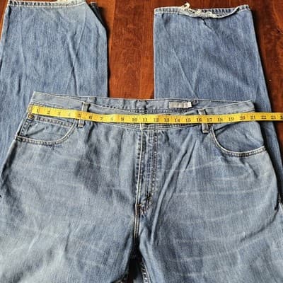 Levis Silvertab W40 L34 Med Wash Blue Jeans Loose Fit Baggy Skater - Thumbnail 11