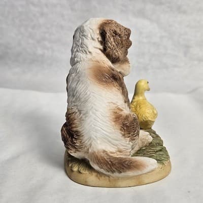Vintage Homco Spaniel Puppy Dog with Duck Porcelain Figurine Series #1413 - Thumbnail 5