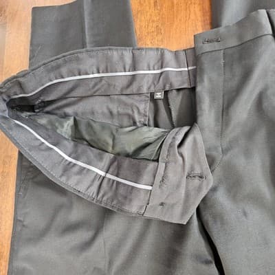 Armani Exchange Men's Long Slacks Black Pants 34W Wool Inseam 32 - Thumbnail 6
