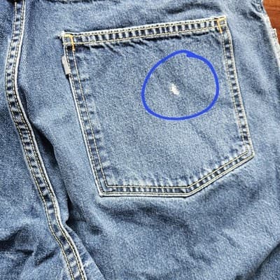 Levis Silvertab W40 L34 Med Wash Blue Jeans Loose Fit Baggy Skater - Thumbnail 15