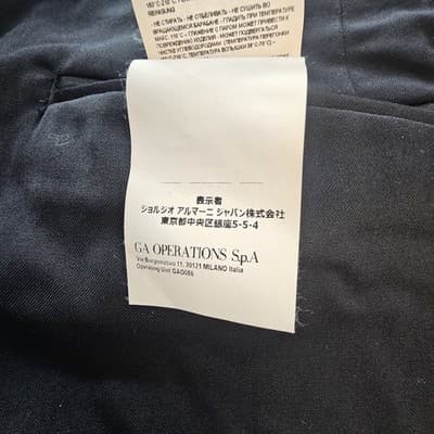 Armani Exchange Men's Long Slacks Black Pants 34W Wool Inseam 32 - Thumbnail 10