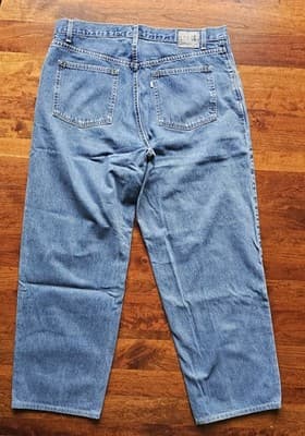 Levis Silvertab W40 L34 Med Wash Blue Jeans Loose Fit Baggy Skater - Thumbnail 3