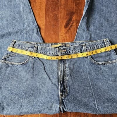 Levis Silvertab W40 L34 Med Wash Blue Jeans Loose Fit Baggy Skater - Thumbnail 10