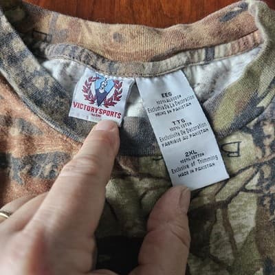Camo M Michigan Long Sleeve Mens T Shirt 2XL Boggy Creek Camouflage Cotton - Thumbnail 5