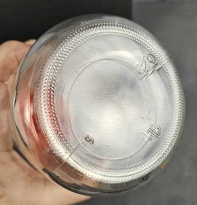 VTG Tang Drink Anchor Hocking Pitcher Clear Glass Etched Lily Orange Lid 1 Qt - Thumbnail 7