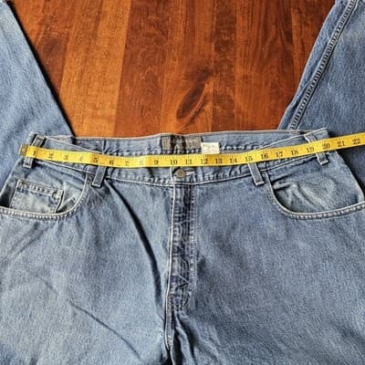 Levis Silvertab W40 L34 Med Wash Blue Jeans Loose Fit Baggy Skater - Thumbnail 9