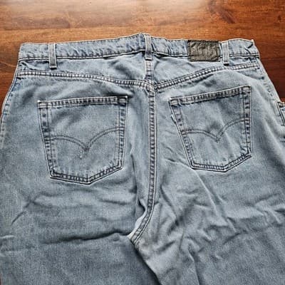 Levi's Silvertab Mens Medium Wash Blue Jeans W40 L34 Baggy - Thumbnail 4