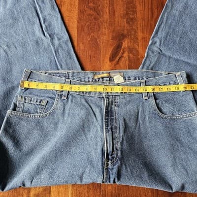 Levis Silvertab W40 L34 Med Wash Blue Jeans Loose Fit Baggy Skater - Thumbnail 10
