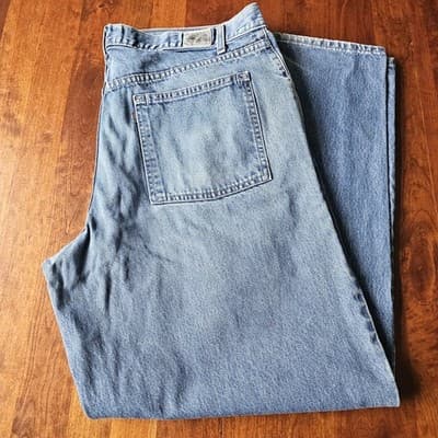 Levis Silvertab W40 L34 Med Wash Blue Jeans Loose Fit Baggy Skater - Thumbnail 14