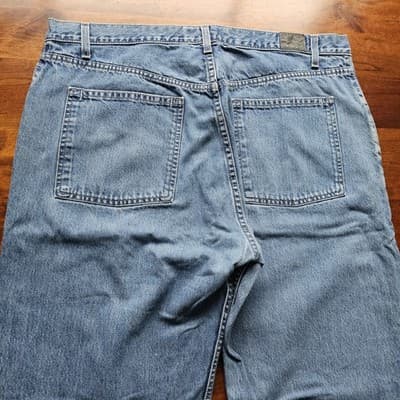 Levis Silvertab W40 L34 Med Wash Blue Jeans Loose Fit Baggy Skater - Thumbnail 5