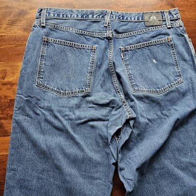 Levis Silvertab W40 L34 Med Wash Blue Jeans Loose Fit Baggy Skater - Thumbnail 4
