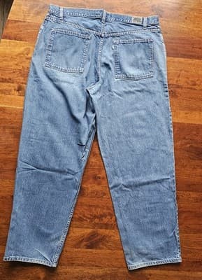 Levis Silvertab W40 L34 Med Wash Blue Jeans Loose Fit Baggy Skater - Thumbnail 3