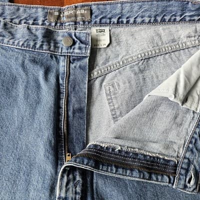 Levis Silvertab W40 L34 Med Wash Blue Jeans Loose Fit Baggy Skater - Thumbnail 14
