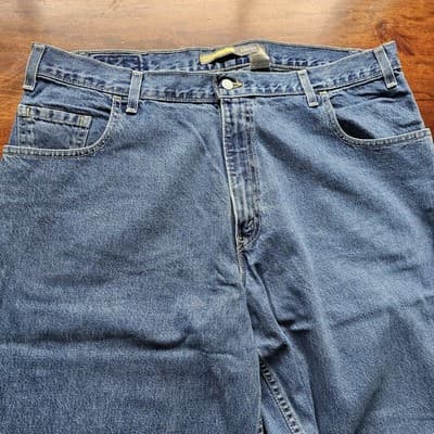 Levis Silvertab W40 L34 Med Wash Blue Jeans Loose Fit Baggy Skater - Thumbnail 2