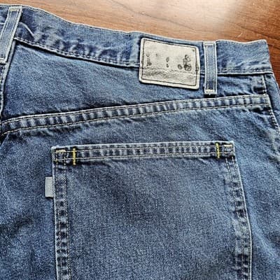 Levis Silvertab W40 L34 Med Wash Blue Jeans Loose Fit Baggy Skater - Thumbnail 5