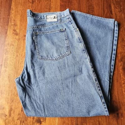 Levis Silvertab W40 L34 Med Wash Blue Jeans Loose Fit Baggy Skater - Thumbnail 15