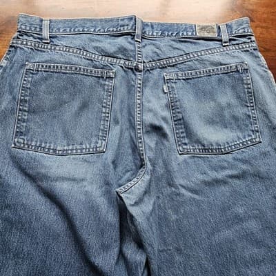 Levis Silvertab W40 L34 Med Wash Blue Jeans Loose Fit Baggy Skater - Thumbnail 4