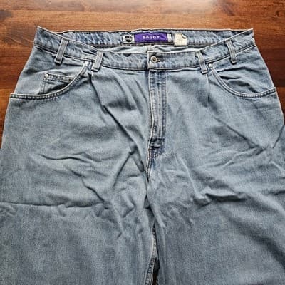 Levi's Silvertab Mens Medium Wash Blue Jeans W40 L34 Baggy - Thumbnail 2