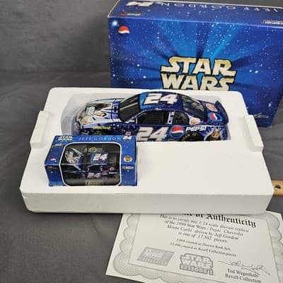 1/24 REVELL #24 JEFF GORDON 1999 Monte Carlo STAR WARS EP 1 Pepsi 2 Car BANK Set - Thumbnail 16