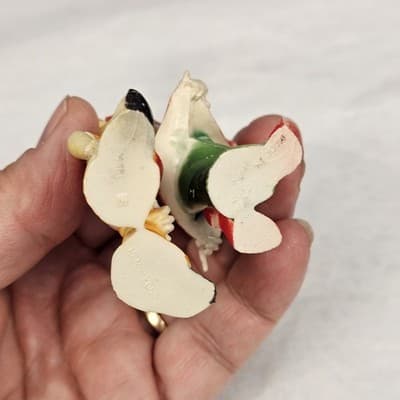 Vintage Plastic Clown Figuines, Made In Hong Kong Lot (2) - Thumbnail 3