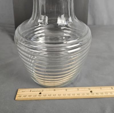 Vtg MCM Anchor Hocking 64 oz Beehive Juice Water Tea Carafe Glass Jug - Thumbnail 5