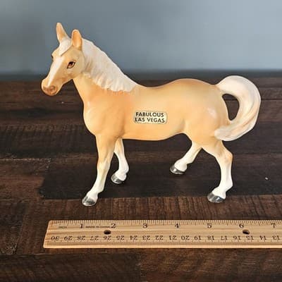 Vintage Palomino Horse Figurine Fabulous Las Vegas #A455 Porcelain Souvenir - Thumbnail 9