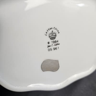 Vintage 1984 Lefton 25th Anniversary Bowl Trinket Dish - Thumbnail 5