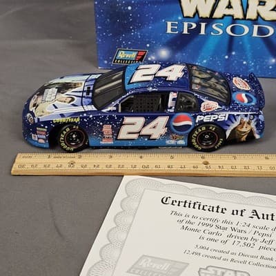 1/24 REVELL #24 JEFF GORDON 1999 Monte Carlo STAR WARS EP 1 Pepsi 2 Car BANK Set - Thumbnail 11