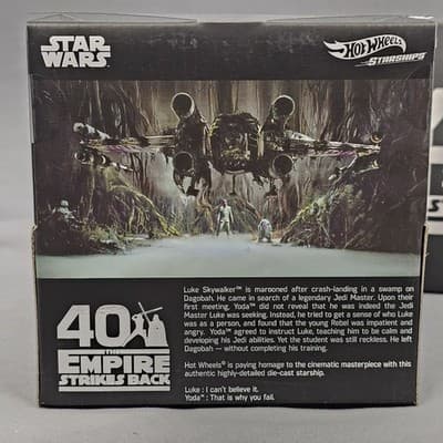 40th The Empire Strikes Back Hot Wheels Luke Yoda Crash Landing Ship Lifts Turns - Thumbnail 12