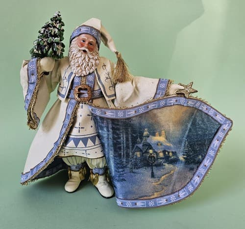 2003 Thomas Kinkade "Frosty Christmas Eve" Old World Santa - Thumbnail 2