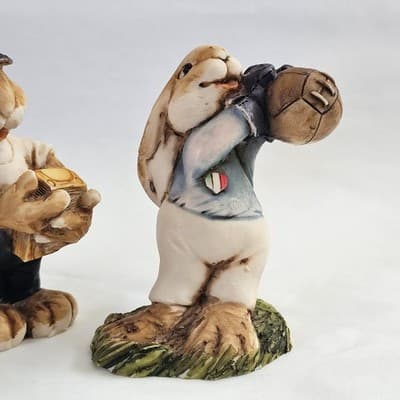 ARTEFICE OTTANTA D Esposito 1980's Figurines ~ Lot of 3 ~ Bunny Rabbits Italy - Thumbnail 4