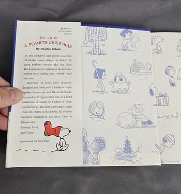 Joy of a Peanuts Christmas Hardcover Book Hallmark Charlie Brown Snoopy VTG 2000 - Thumbnail 4