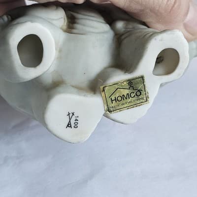 Baby Elephant Figurines # 1400 Home Interiors Set of 3 Homco Ceramic Philippines - Thumbnail 9
