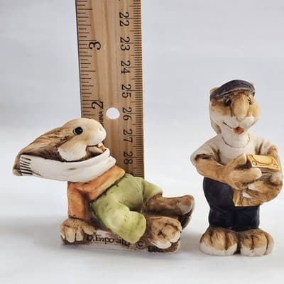 ARTEFICE OTTANTA D Esposito 1980's Figurines ~ Lot of 3 ~ Bunny Rabbits Italy - Thumbnail 13
