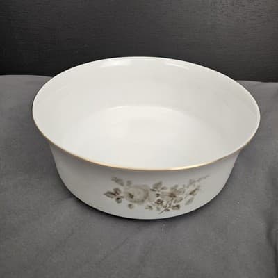 Johann Haviland of Germany Bavaria "Twilight Rose" Round Serving Bowl - Thumbnail 2