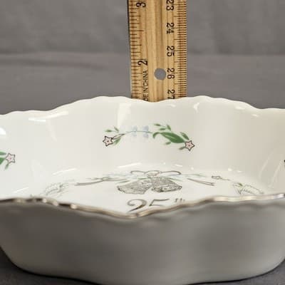 Vintage 1984 Lefton 25th Anniversary Bowl Trinket Dish - Thumbnail 8
