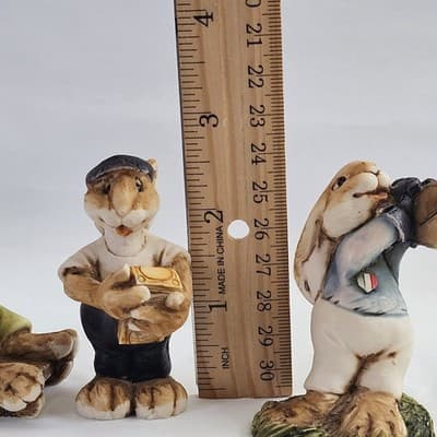 ARTEFICE OTTANTA D Esposito 1980's Figurines ~ Lot of 3 ~ Bunny Rabbits Italy - Thumbnail 12