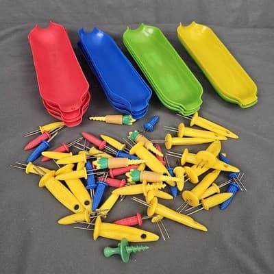 CORN ON THE COB Skewers and Holders Colorful Fun - Thumbnail 2