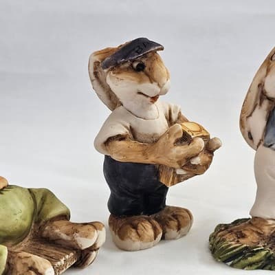ARTEFICE OTTANTA D Esposito 1980's Figurines ~ Lot of 3 ~ Bunny Rabbits Italy - Thumbnail 3